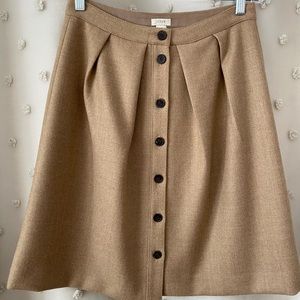 Wool J Crew button down skirt